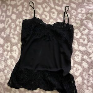 Majorelle Black Lace Rachel Cami, XS